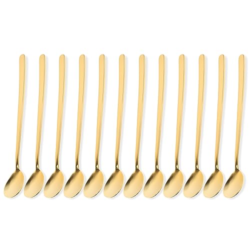 Schramm® 6 oder 12 Stück Latte Macchiatolöffel wählbar in schwarz, silber oder gold Eier Löffel Teelöffel Servierlöffel Kaffeelöffel...