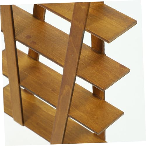 Supvox Miniatur Holz MöBel Modell - Handgefertigtes Aufbewahrungsregal Im MaßStab 1/12 FüR Puppenhausdekoration Bezauberndes Design in Hellbraun Perfekt FüR Tischdeko Und Ordnung