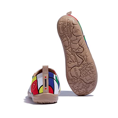 Image of UIN Women's Artistic Slip-On Shoes Vibrant Floral Casual Loafers Lightweight Comfortable Travel Footwear