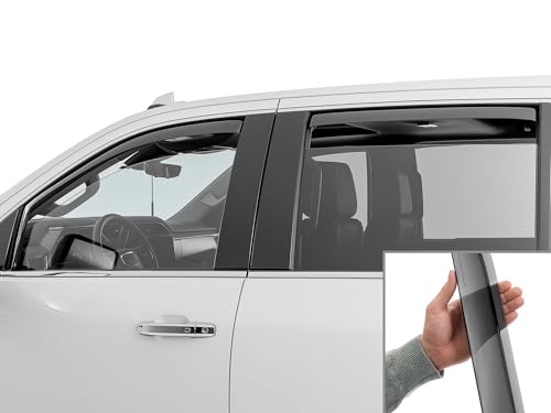 WeatherTech Custom Fit Side Window Deflectors for Chevrolet Silverado 2500HD/3500HD Sierra 2500HD / 3500HD - (80977IM-81930IM) Dark Tint