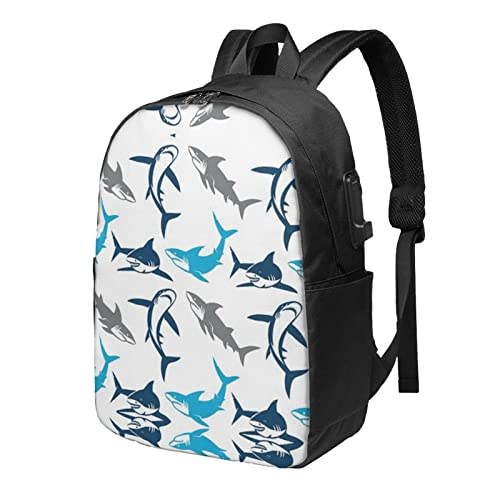 Protégez votre PC des rayures avec le sac ordinateur Sharks noir - Porte-documents