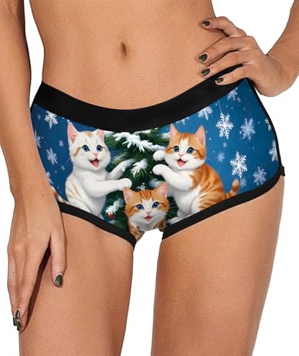 Image of Aueyan Womens Boyshorts Panties Stretchy Boxer Briefs Novelty Lounge Sleep Shorts