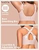 Vertvie Jelly Bras for Women Plus Size Minimizer Soft Wireless Push Up Bra Full Supportive Older Lift Back Coverage Bralette(Cream Nude,42DDD)