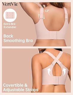 Vertvie Jelly Bras for Women Plus Size Minimizer Soft Wireless Push Up Bra Full Supportive Older Lift Back Coverage Bralette(Cream Nude,42DDD)