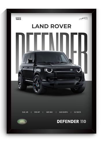Image of Funk You Store Defender Poster | Framed Land Rover Defender A4 Sized (31 x 23 cm) | Supercar Frames for Wall, Gift for Boys | Car Frames for Wall, Bedroom, Hostel, Study Room, Dorm (F 002)