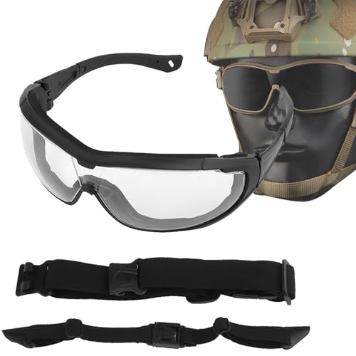 Lunettes de sécurité sportives tactiques avec bandeau coupe-vent CS