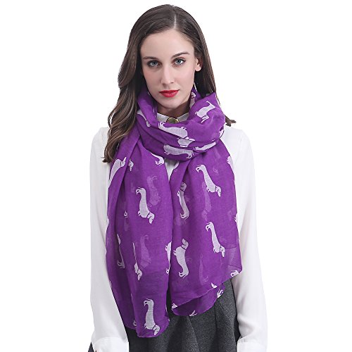 Dachshund Dog Print Women's Scarf Shawl Wrap Lightweight