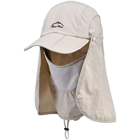 Thenice Unisex Headwear Folding Quick Dry Legionnaire Hat / Cap (Khaki) Cover