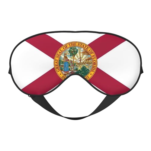 フロリダ州旗プリント スリープマスク ナイト目隠し ソフトアイシェードカバー レディース メンズ 旅行 昼寝 瞑想用