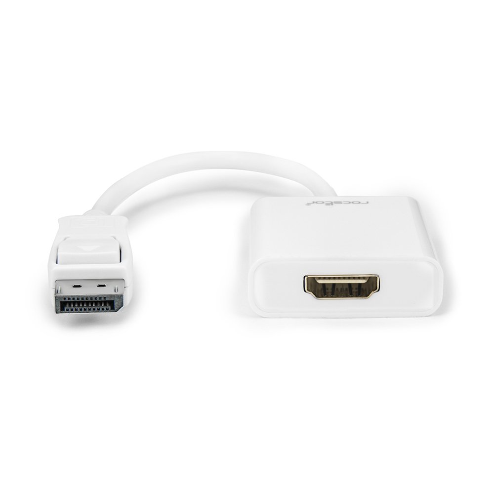 Adaptador DisplayPort a HDMI Rocstor Y10A101-W1 en color blanco 5