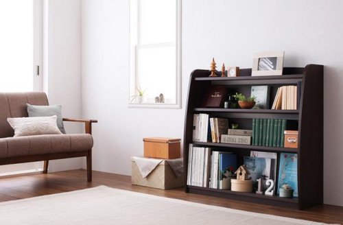 Amazon｜【CREA】クレアシリーズ【本棚】幅93cmウォールナットブラウン