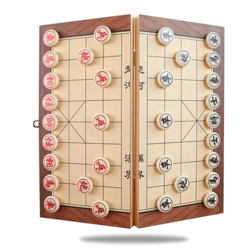 Magnetisches Chinesisches Schachspiel ZLSNOBLE Holzbrett 34*34cm