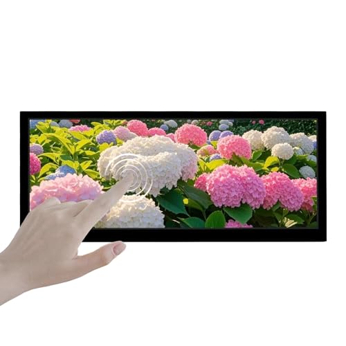 Image of VSDISPLAY 10.3'' Touch Monitor 1920x720 Supports USB Autoplay Split Screen | for Elevator Restaurants Supermarket Store Extra Advertising Display