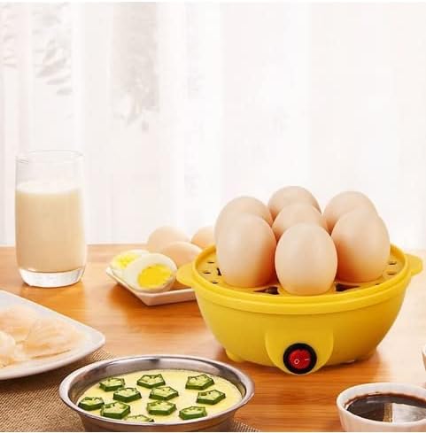 Berry BK Boiled Eggs Cooker: 6 Egg Capacity Electric Egg Cooker for Hard, Poached Eggs, Scrambled Eggs, with Auto Shut Off Feature - yellow Thai Home Kitchen