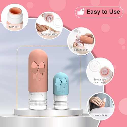 Image of Lyrovo 18 Pack Travel Bottles Set Leak Proof Silicone Squeezable Containers for Toiletries Refillable Travel Accessories for Conditioner Shampoo Lotion & Body Wash (18 Pcs Multi Bottle Set)