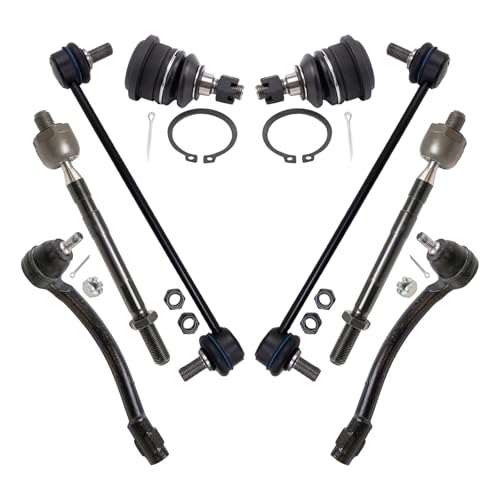 TRQ Front Steering & Suspension Kit Ball Joint Sway Bar Stabilizer Link Tie Rod Compatible with 2011-2016 Hyundai Elantra 2013-2014 Elantra Coupe 2013-2017 Elantra GT 2012-2017 Veloster