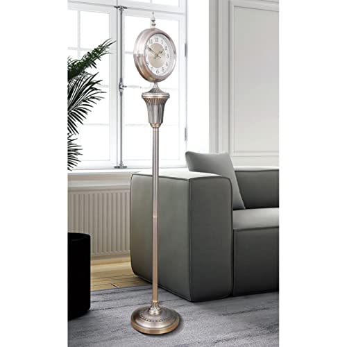 Jtyx Vintage Creative Standing Clock With With Large Numerals, Silent Non-Ticking Quartz Clock Vertical Grandfather Clocks - Large Villa Floor Clock #TOP5