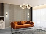 3-Sitzer Sofa - Samt - Terracotta - DEFNE