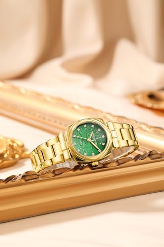 Image of London Fog Salisbury Collection Watch for Women with Geometric Patterned Dial, Crystal Hour Markers Quartz Movement and Stainless Steel Strap - LFW20001