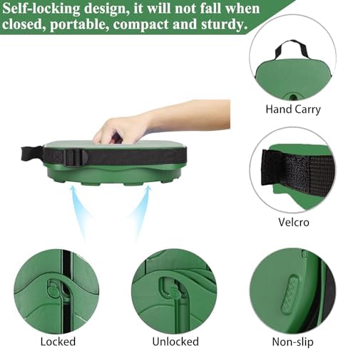 Fishboy Upgraded Collapsible Stool, 400lbs Max Weight, Lightweight But Sturdy, Portable Retractable Folding Telescoping Foldable Camping Stool for Adults Outdoor Fishing Hiking BBQ — view 5