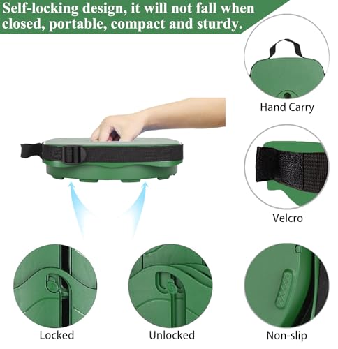Image of Fishboy Upgraded Collapsible Stool, 400lbs Max Weight, Lightweight But Sturdy, Portable Retractable Folding Telescoping Foldable Camping Stool for Adults Outdoor Fishing Hiking BBQ