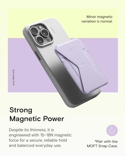 Image of MOFT Magnetic Wallet Stand Compatible with iPhone 16 /15 /14 /13 /12 Series, Angle Adjustment & MOVAS Phone Stand, Light Peony