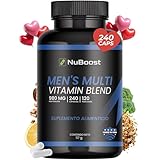 Nuboost Multivitaminico Hombre con Vitamina A, C, E, D3, K, Complejo B, Antioxidantes y Minerales - 980 mg 240 cápsulas -...