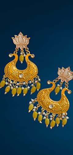 Image of Nilu's Collection Handmade Antique Designer Floral Jhumka for Women & Girls | Made of Brass | Any occasion, festival, function