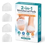 JUMPOW Toe Separators Metatarsal Pads - Gel Toe Spacers Ball of Foot Cushions, Relief Bunion Pain, Metatarsalgia, Mortons Neuroma, Comfort for Man & Woman
