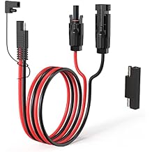 موصل الطاقة الشمسية ELFCULB 10AWG 2FT إلى محول SAE 2 3.3 10 20 35 50 قدم كابل تمديد اللوحة الشمسية SAE مع محول عكسي قطبي SAE للألواح الشمسية مجموعة شاحن بطارية السيارة