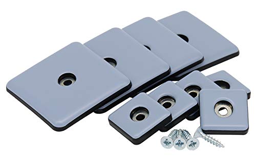 Teflongleiter zum schrauben 25 & 50 mm 4-16 Stk Möbelgleiter Teflon PTFE Gleiter 50 x 50 mm 16 Stück Cover