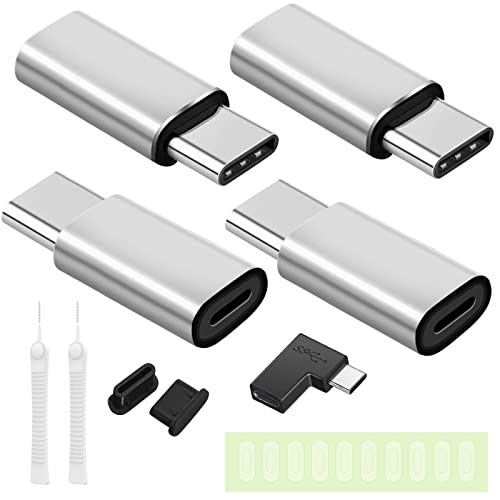 4 PCS Adaptateur USB C vers iOS,Adaptateur Lighting (Femelle) vers USB c (mâle),Adaptateur Type C vers Micro USB Supporte Charge&Transfert Data pour i Phone 13/12 Pro,i Pad Pro,i Phone X /XR