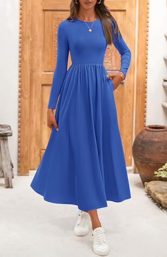 BTFBM Casual Long Sleeve Dresses Spring Dresses 2025 Wedding Guest Dress Midi Dress Flowy Bohemian Long Dress