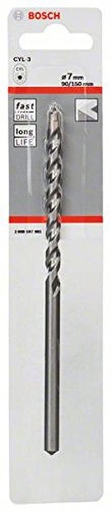 Bosch Silver Percussion Masonry Drill Bit 7mm 150mm