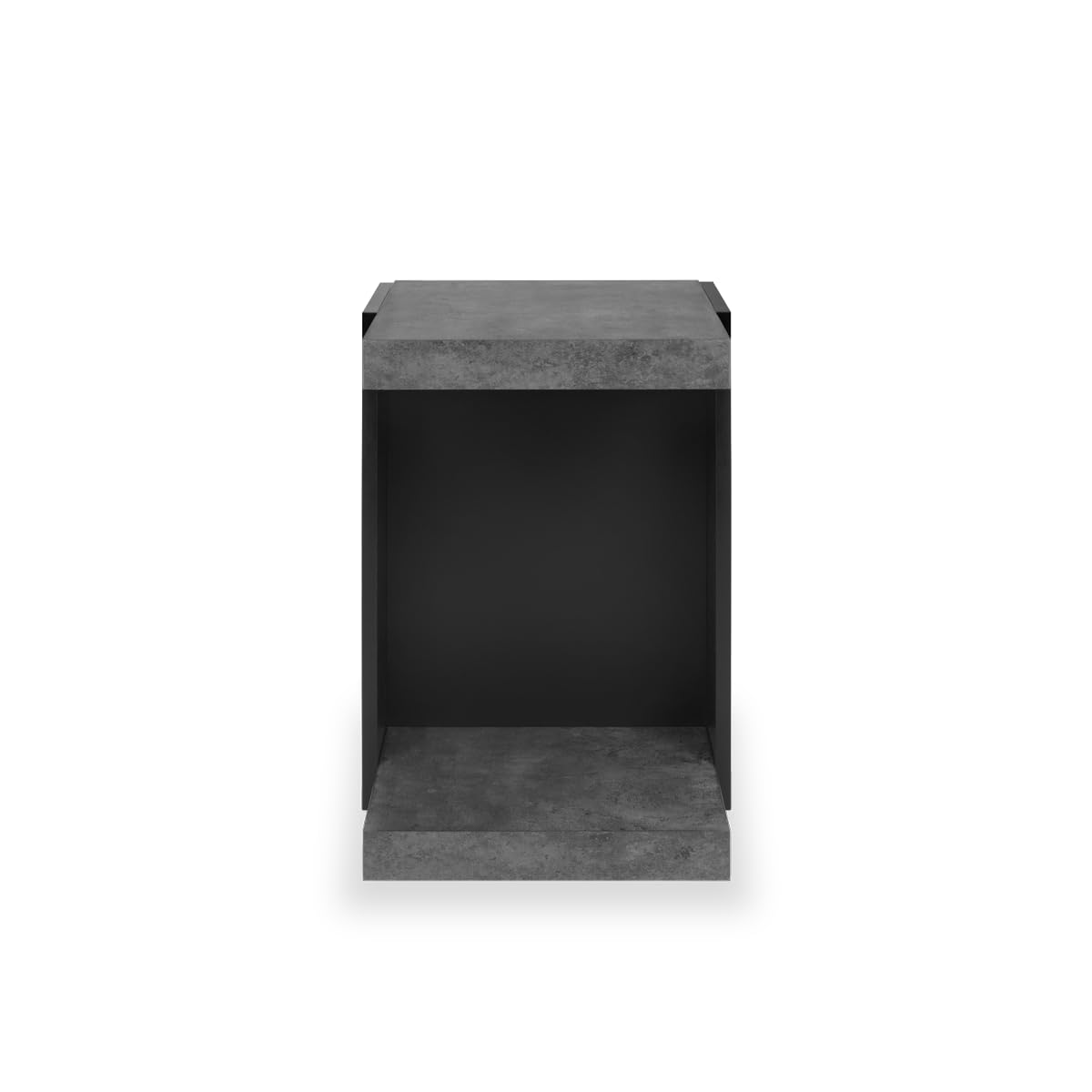 Chattels & More Klaus Side Table Concrete Look L 38 Cm | D 45 Cm | H 55 Cm Black