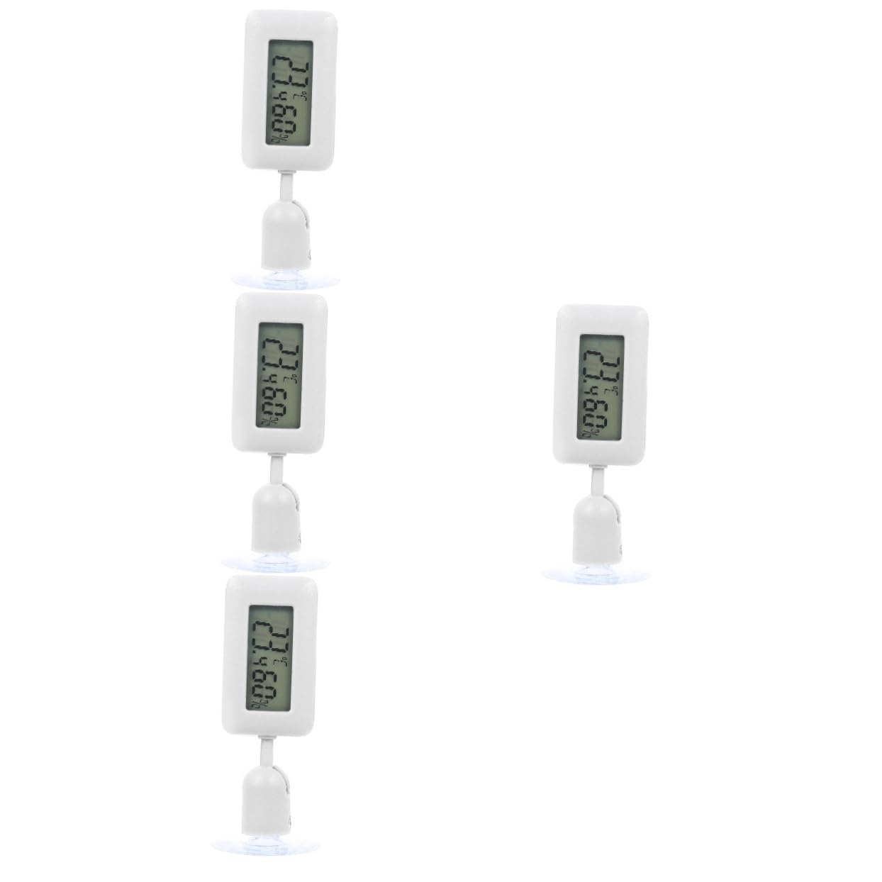 BESPORTBLE 4 Piezas Higrómetro Para Reptiles Dispositivo Medición Temperatura Termómetro Ventosa Accesorios Electrónicos Termómetro Digital Tanque Abs Terrario