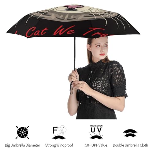 Parapluie pliant cartoon tiger automatique et compact pour voyage - 4
