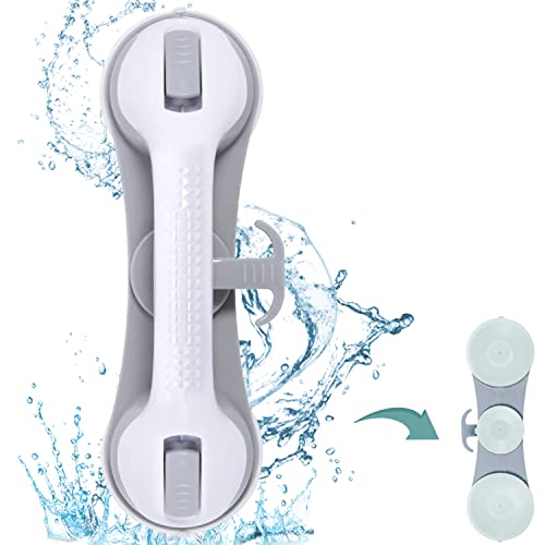Asa de Seguridad para Baño, Barra de Apoyo para Inodoro, Apoyabrazos del Cuarto, Manija de la Ducha, Barras de Sujeción Portátil con Ventosa para para Niños y Ancianos (Gris) Cover