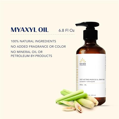 Kerala Ayurveda Myaxyl Herbal Body Oil for Muscle & Joint Comfort | Infused with Eucalyptus, Thai Ginger & Lemongrass | Ayurvedic Massage Oil – 6.76 fl oz - Image 5