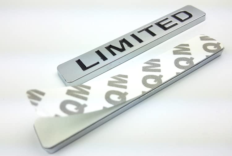 Image of 2 PCS NEW 3D Zinc Alloy Chrome Limited Emblem Trim Kit Decal Trunk Sport Badge Sticker Fender Nameplate Universal Use (Black)