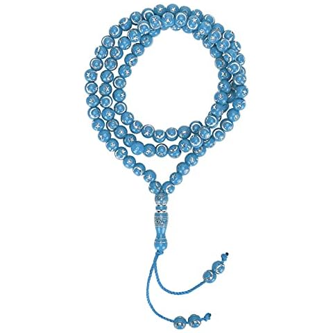99 Muslim Beads Prayer Beads Bracelet Resin Unisex Mala Necklace Buddhist Stretch Bracelet Rosary Worship Supplies Accessory Religious Rosary Decor(4#) Cover