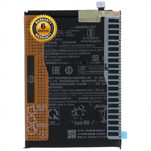 Image of Original BN62 Battery for Redmi Note 9, Poco M3 Battery with 6 Month Warranty * (CC295)
