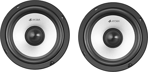 Image of Hydra HX-165CS 6.5 Inch Component Car Speaker Set, 1500 Watt Peak Power, Hi-Res Audio, with Tweeters, Woofers and Crossovers