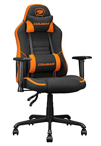Cougar Gaming | Poltrona Gaming | FUSIONSF - Supporto Lombare curvo 3D - Cuscino sedile in schiuma Multi-densità - Tessuto traspirante - Inclinabile e braccioli regolabili - Sedia gaming - Immagine 1