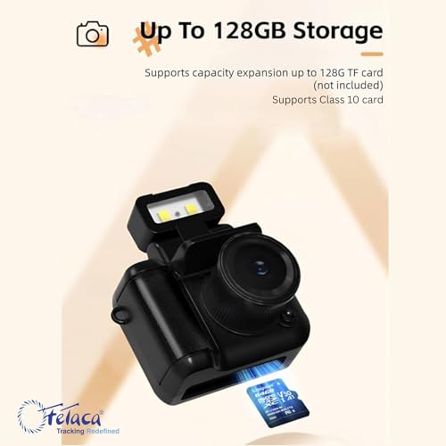 Image of FETACA Mini Camera Keychain HD 1080p Retro Portable Video & Photo Recorder | LCD Screen | Compact Travel & Study Vlogging Cam | Extra Battery | Cute Vintage Mini Camera for Kids & Adults (Black2)