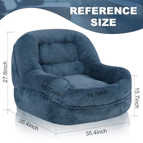 Snug Sofee SF-1100100041-1 Bean Bag Chair With Armrests - Comfy Bean Bag Couch For Adults, Premium Plush Fabrics And High-Density Foam Filling thumb #1