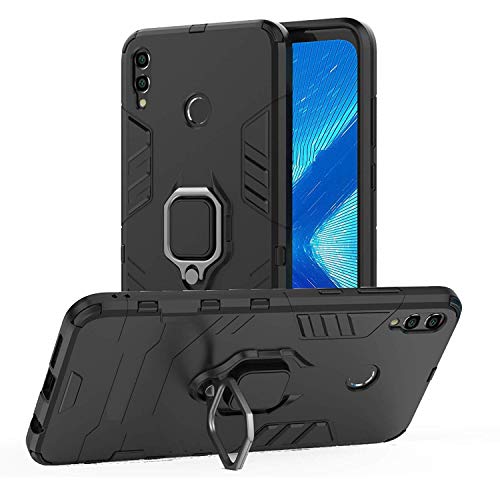 Image of SPAZY CASE Dual Layer Armor TPU Defender Full Body Protective Back Case Cover for Xiaomi Redmi Note 7 / Redmi Note 7 Pro-Black