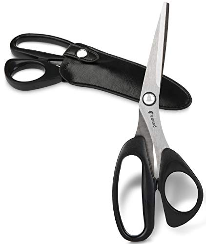 Pamara Stoffschere Nähen 22cm - Extra Scharfe Schneiderschere inkl. Etui - Geeignet für Basteln &...