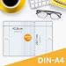 perfect line 25 Hefthüllen DIN-A4 transparent, Heftumschlag durchsichtig & genarbt, Heftschoner aus recyclebarem PP - dokumentenecht, säurefrei