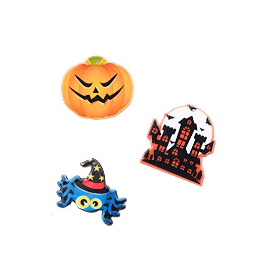iTemer Broches Broches de bisuteria Pins y chapas Pins para Ropa Broches para Zapatos Un Hermoso Recuerdo Decoración de Halloween Acrílico Squash Castillo Araña 3 Piezas